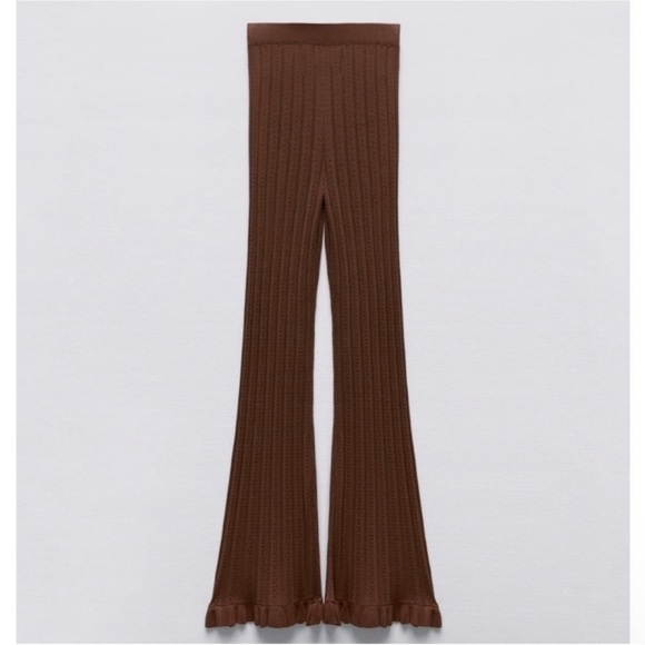 Zara knit set in brown, top and bottom NWT - Picture 2 of 6